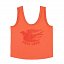 Sisters Department,Sleeveless top w/ v-neck | Orange w/ "free love" print 